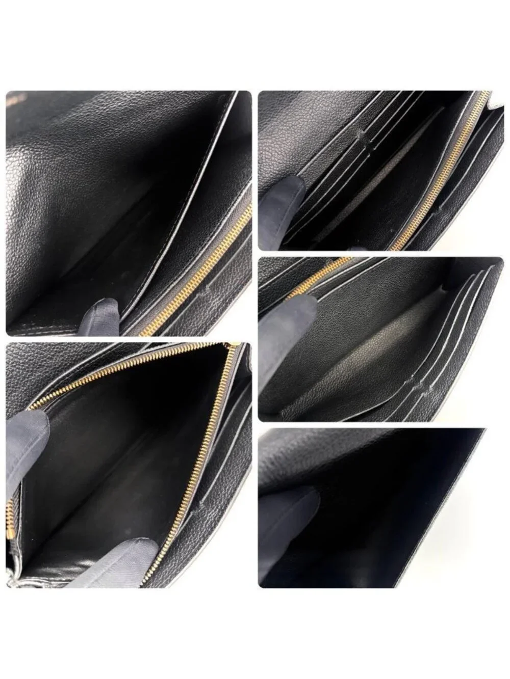 Louis Vuitton Monogram Empreinte Portefeuille Sarah Noir Black Wallet